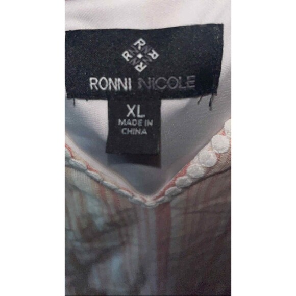 Ronni Nicole Pink Striped Short Dress - size XL - Picture 3 of 3